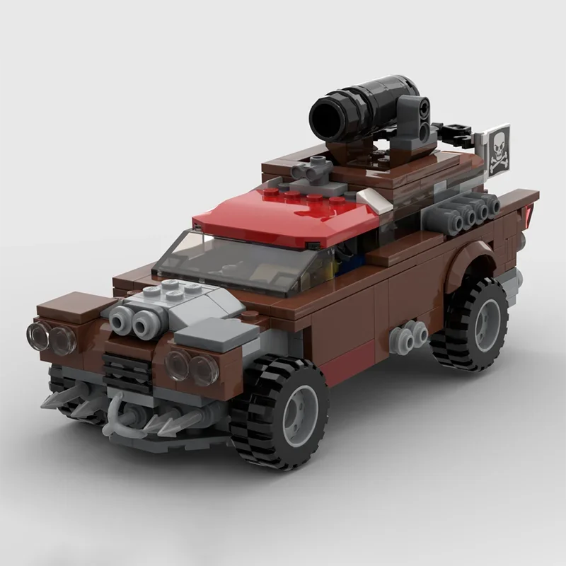 371 piezas MOC The Havok Station Wagon, Coche Deportivo de Carreras, Vehículo de Carreras Speed Champion, Bloques de Construcción, Ladrillos, Juguetes Creativos de Garaje para Niños
