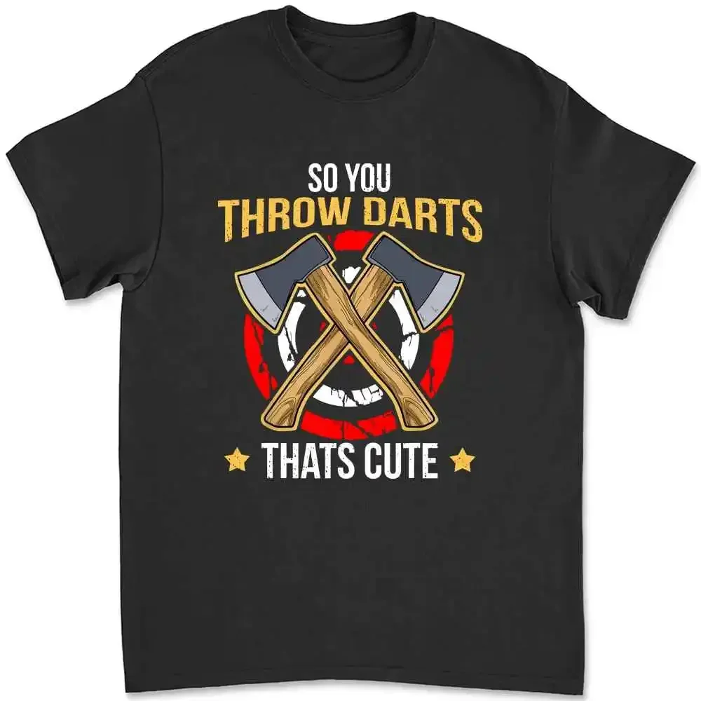 Axe Throwing Hatchet Lumberjack Hobby Darts T-shirt 505B