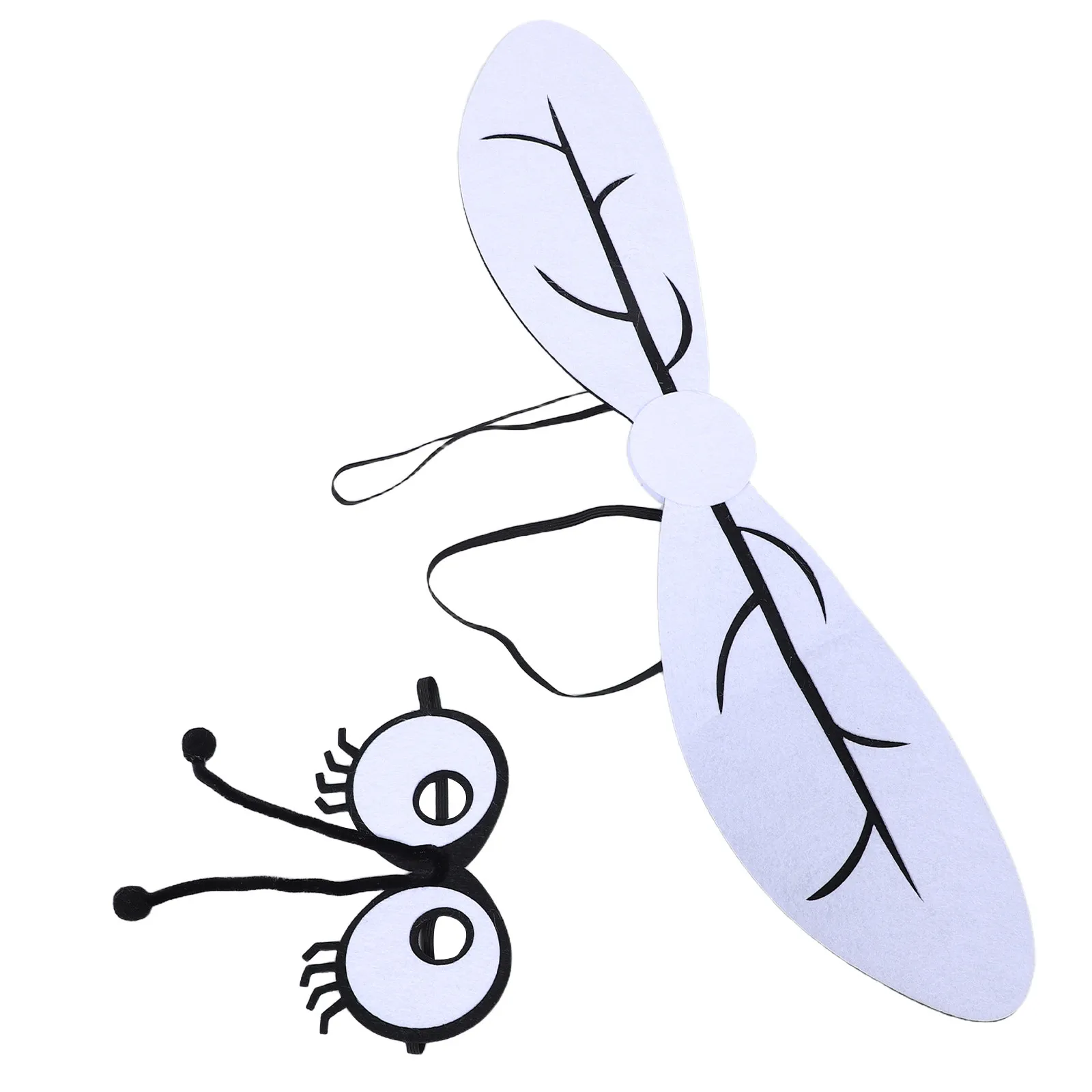 1 Set Animal Dress Up Prop For Kids Mosquito Wing And Mask Set Felt Wing Glasses Cosplay Costume Accessories For Performance