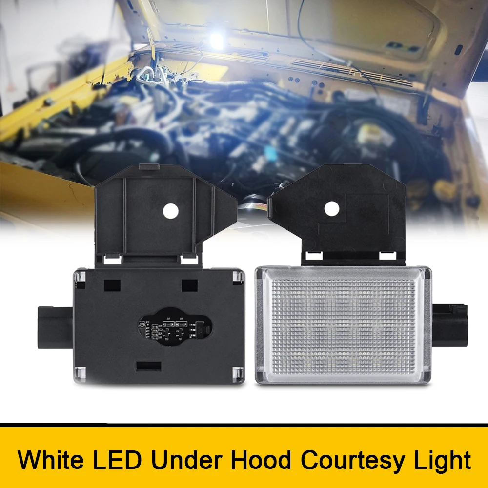 

1pcs White LED Under Hood Courtesy Lights No Error For Dodge Ram 1500 2500 3500 4500 5500 Chrysler 300 Jeep Cherokee Wrangler