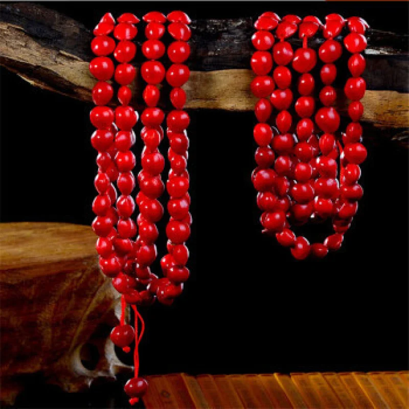 

Long Woven Bracelet Blood Bodhi Red Bean Beads Jequirity Bean Bracelet Wholesale Gift Fair Supply