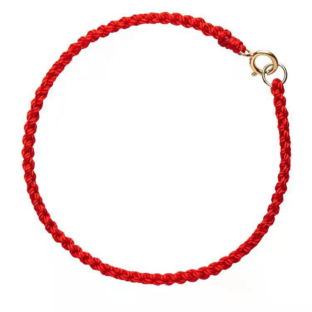 Red String Bracelet With Gold Plated Clasp Red Cord Jewelry For Men Women Unisex Kabbalah Protection Good Luck Amulet Red Thread