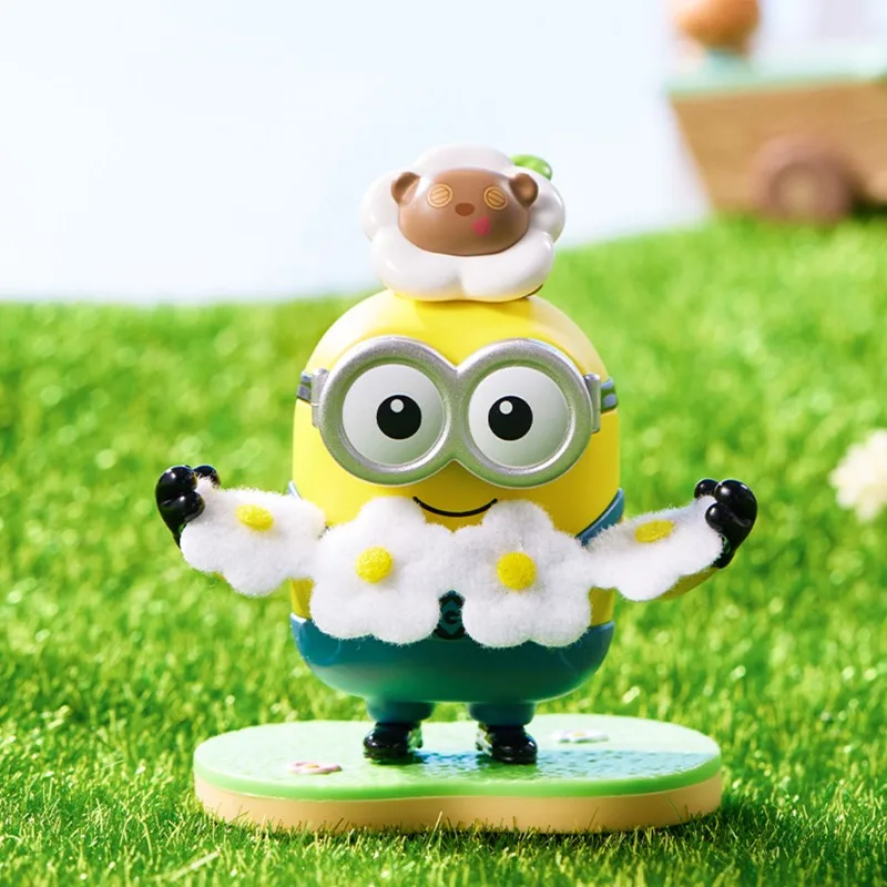 Genuine MINISO Minions Series Flower Garden Blind Box Surprise Box Cartoon Ornament Decoration Collection Hobby Gift