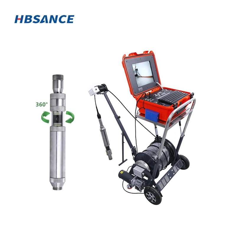 For Deep Wells Sewer Waterproof Pipe Equipment With Recording Inspection Underwater 100m Borehole Camera