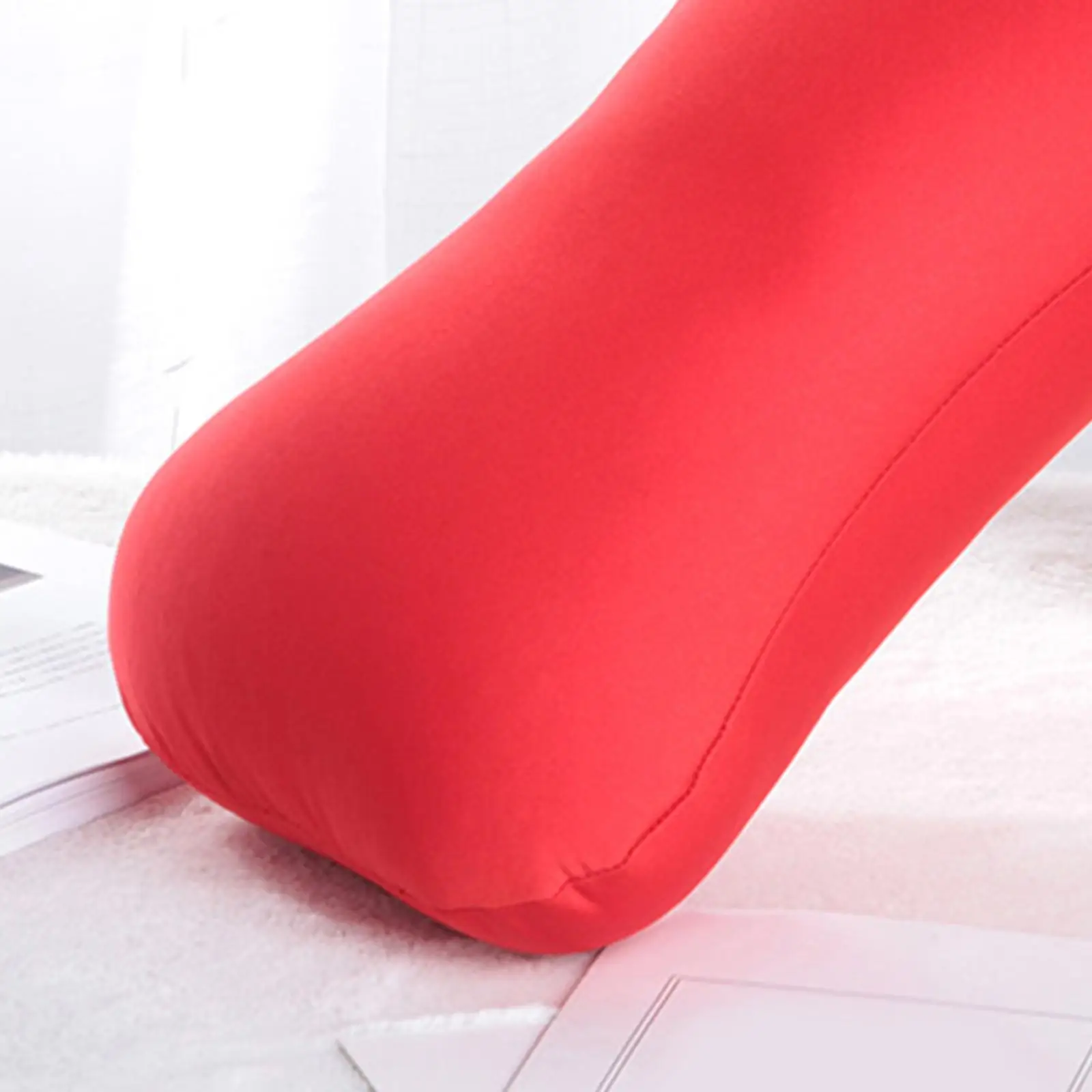 Rectangular Microbead Pillows Portable Long Travel Neck Support Cushion for Home Office Sleep Decor and Comfort