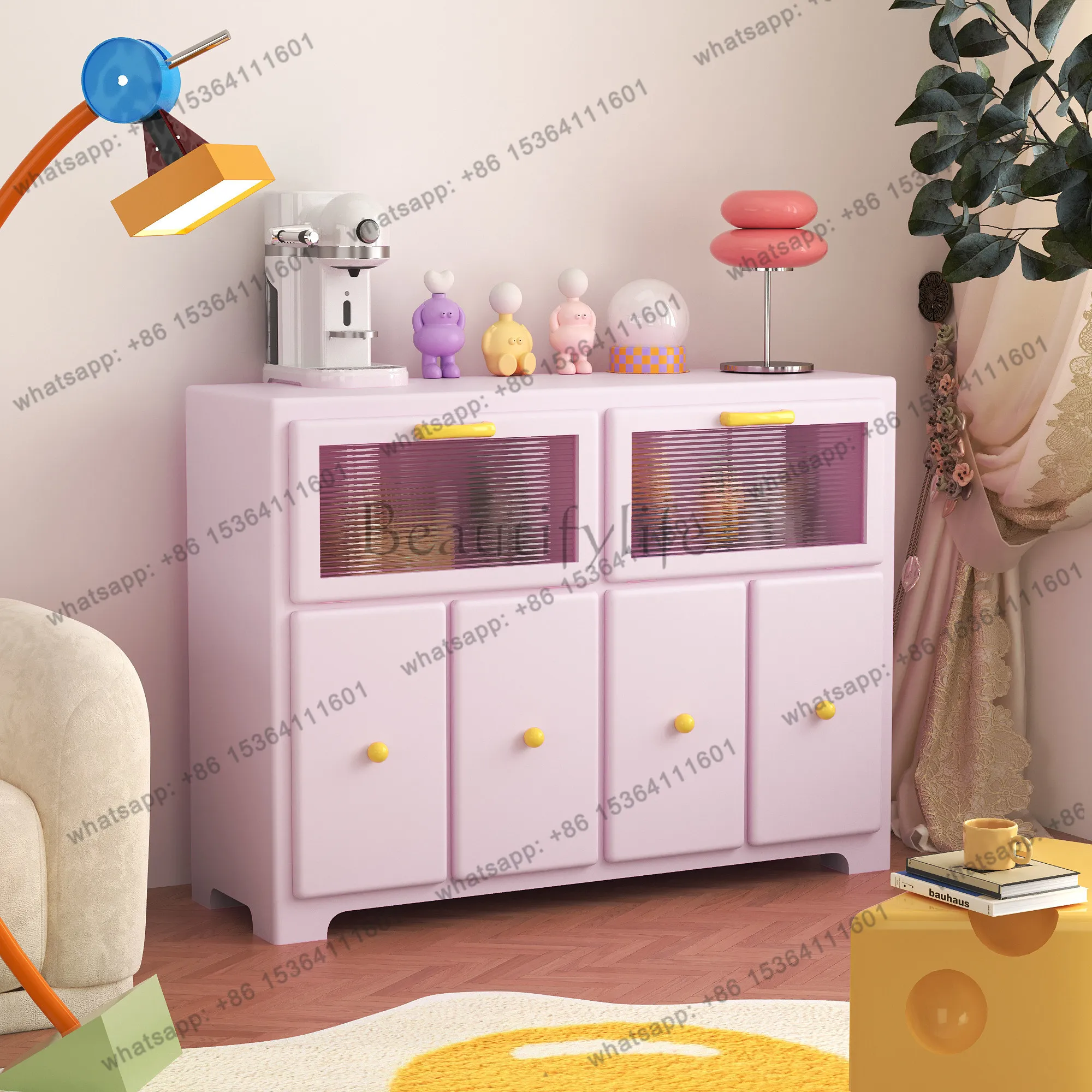 

Living room, locker, partition, entrance, integrated storage, tea cabinet