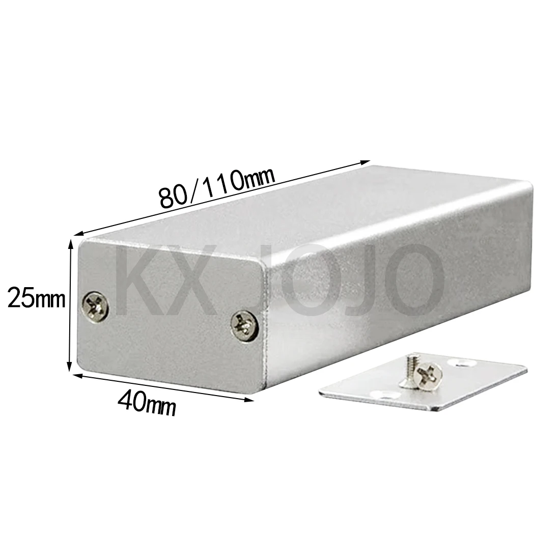 Aluminum Enclosure 40*25*80/110mm Waterproof Integrated Case Silver PCB DIY Instrument Electronic Project Protective Box