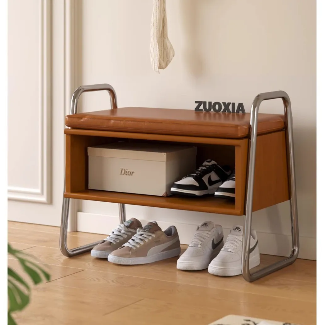 Light luxury home test shoe change stool rectangular sofa foot pedal simple cloakroom home entrance living room low stool