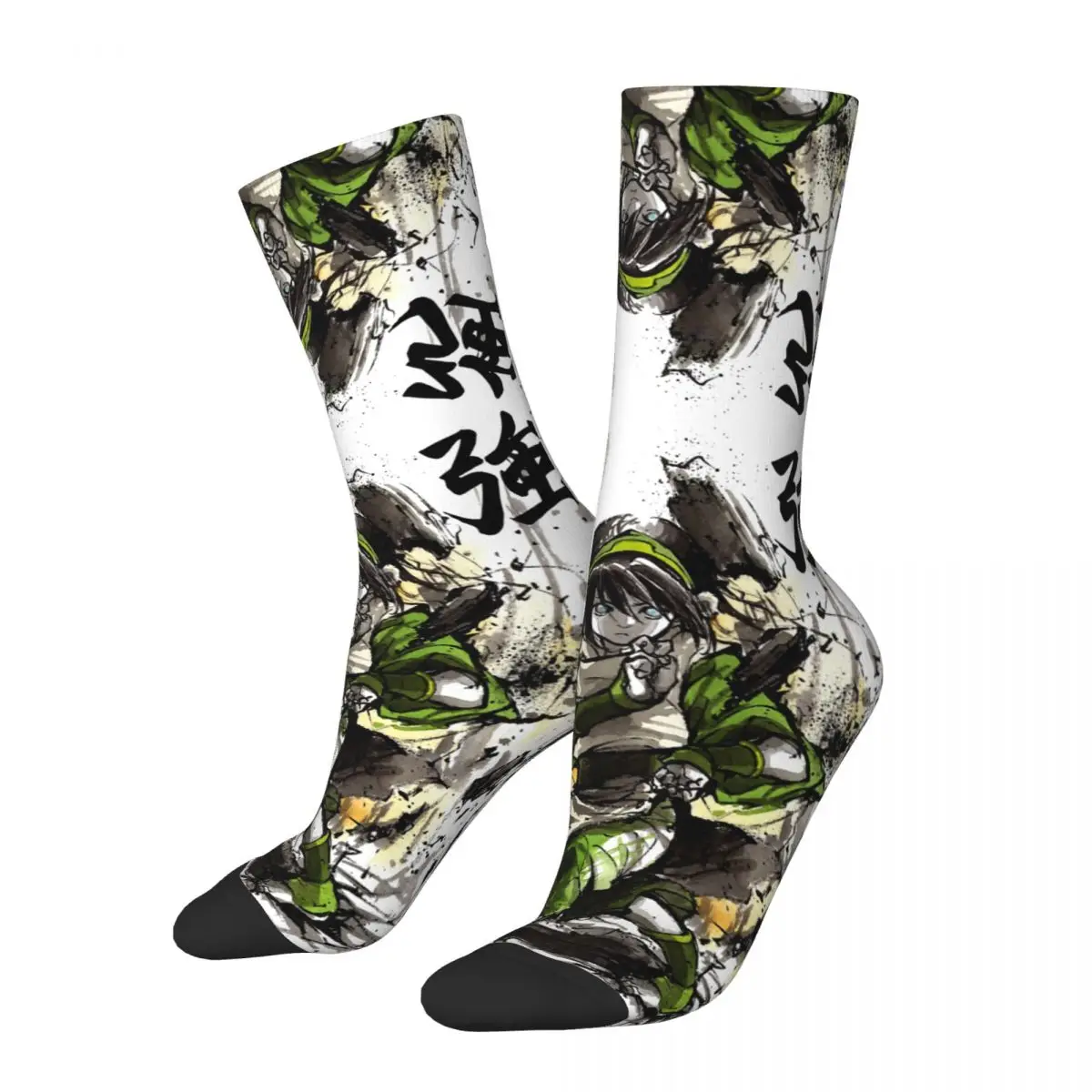 Funny Crazy compression Power TophBeifong Watercolor Sock for Men Hip Hop Vintage Avatar The Last Airbender Happy Quality