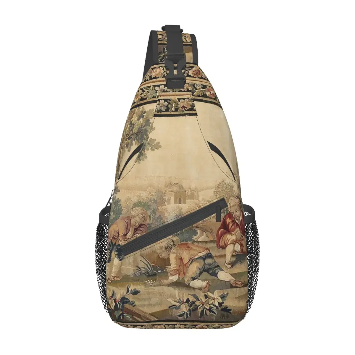 

Chest Bag Boho Bohemian Floral Shoulder Backpack Daypack Hiking Travel Cycling Bag