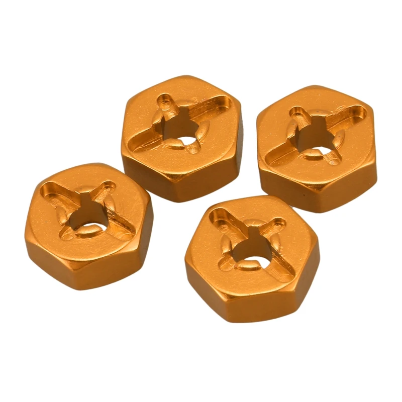 Adaptador hexagonal de cubo de rueda combinador de aleación de aluminio, 12Mm, actualizaciones para Wltoys 144001 1/14 RC, piezas de repuesto para