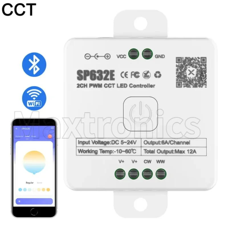 SP631E-SP635ELED Controller PWM Bluetooth Musica Voce 5050 FCOB DIM CCT RGB RGBW RGBCCT Striscia luminosa a LED IOS Android 2.4G 5V-24V