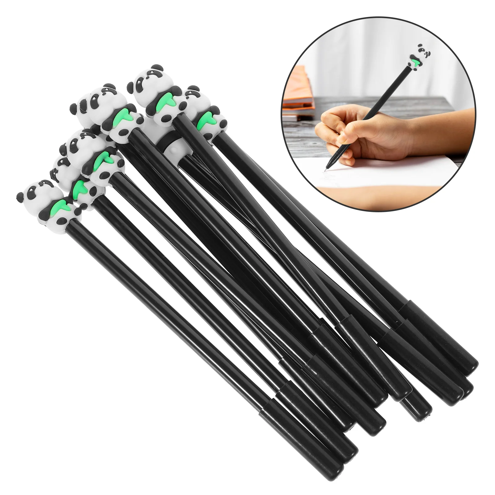 

12 шт., ручки-ручки с изображением панды, милые ручки для письма с животными, тематическая панда, новинка, пластиковый дизайн, гель