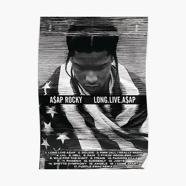 Asap Rocky Long Live A Ap  Poster Room Home Decor Vintage Funny Wall Decoration Print Art Mural Picture Modern Painting No Frame