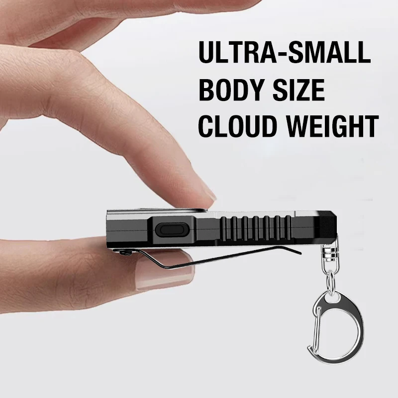 Outdoor Multifunctional Red and Blue Warning Flashlight Cap Clip Light Portable Keychain Light with Back Clip Tail Magnetic Flas