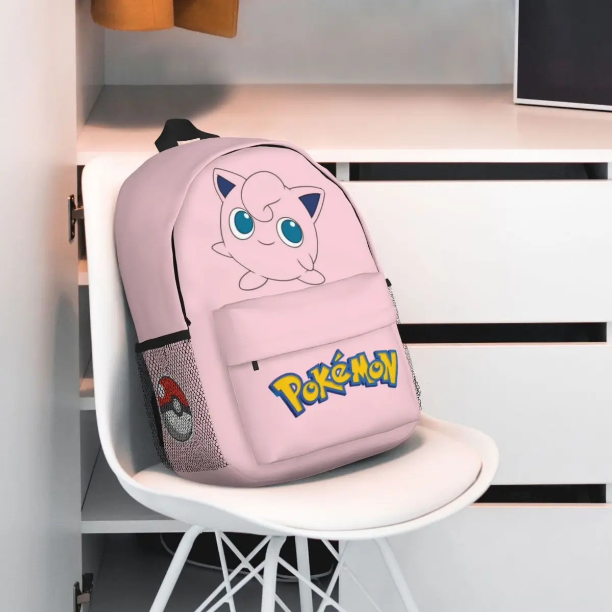 Pokemon tas punggung kuliah, tas buku bepergian Laptop trendi tahan air kapasitas tinggi 15 inci