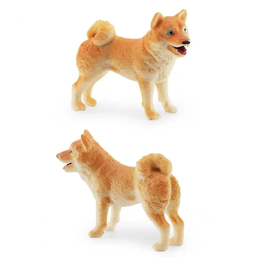 Mini Dog Figurine Realistic Dog Figurines Shiba Husky Pvc Models for Home Car Decor Dog Statue Model