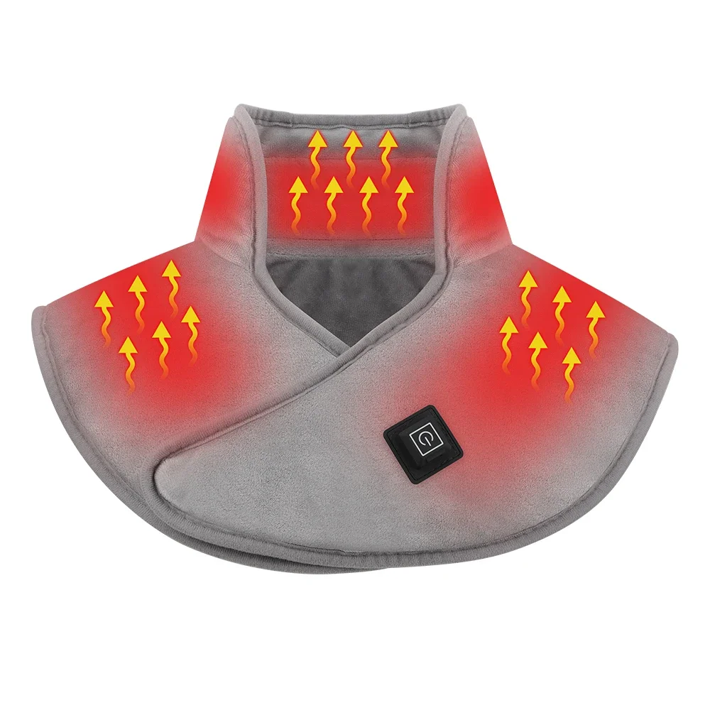 Almohadillas eléctricas para hombros y cuello, chal Cervical, masajeador, soporte Cervical, compresa térmica, alivia la fatiga, espalda cálida