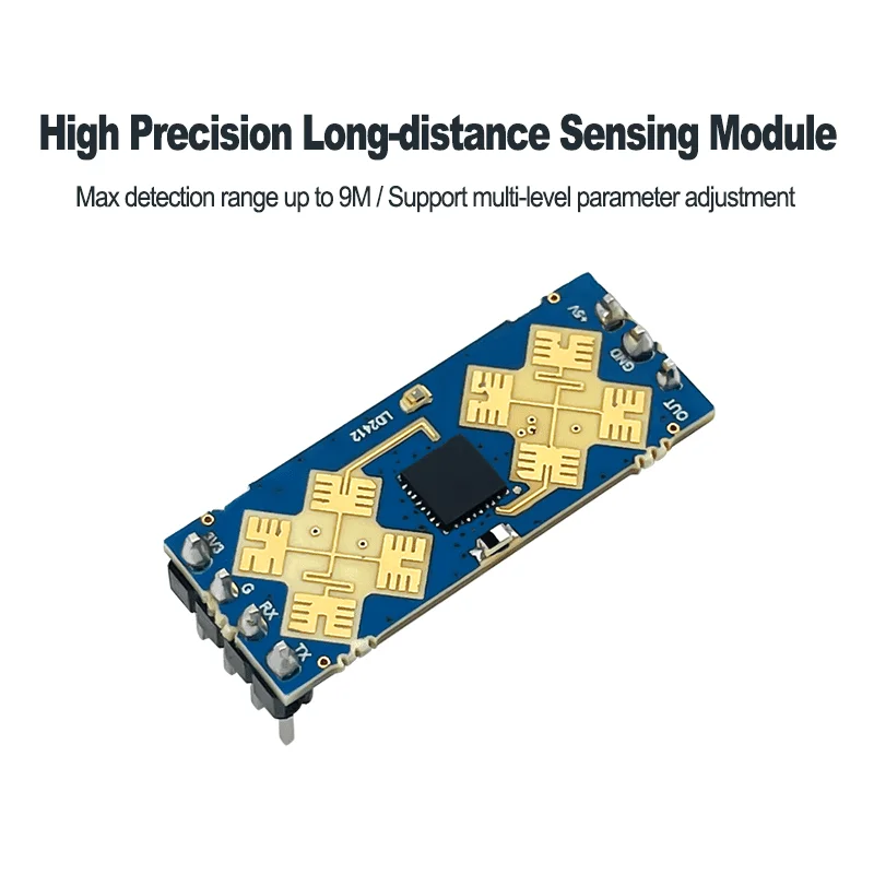 HiLink Human Pressure Motion Sensor Module, Alta Precisão, 24GHz mmWave, 9m, Novo, LD2412