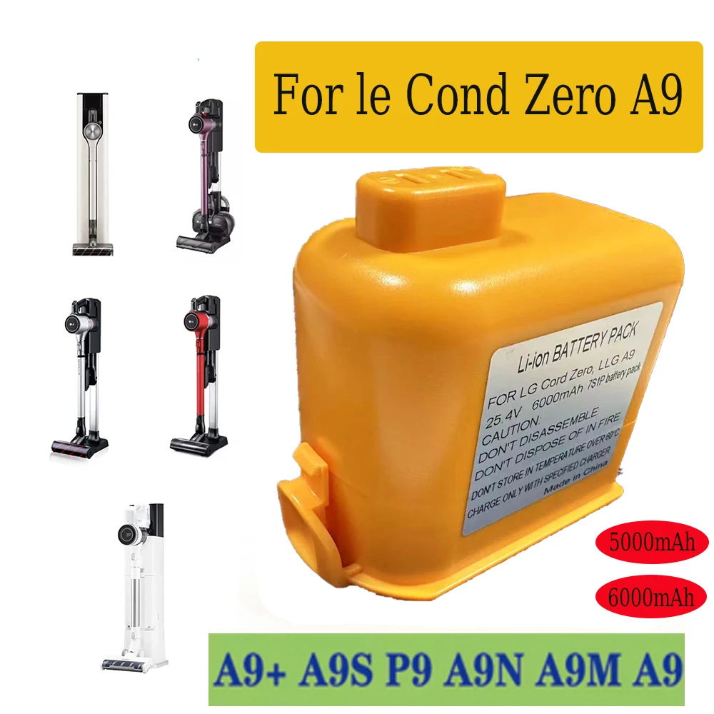 🎄🎄🎄25.8V 6000mAh Lithium Ion Battery For LG Cord Zero EAC63382204 A9,A9S,P9,A9K-CORE,A9MAX,A9T-Ultra,A9K-PRO,A9N,A9M,A9 Plus