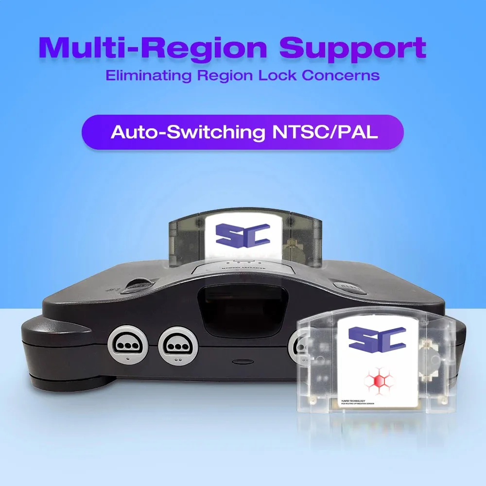 SC64 Open Source N64 3000 in 1 Game Cartridge For Nintendo 64 Game Card free 16GB Card Compatibility Support 64DD Games