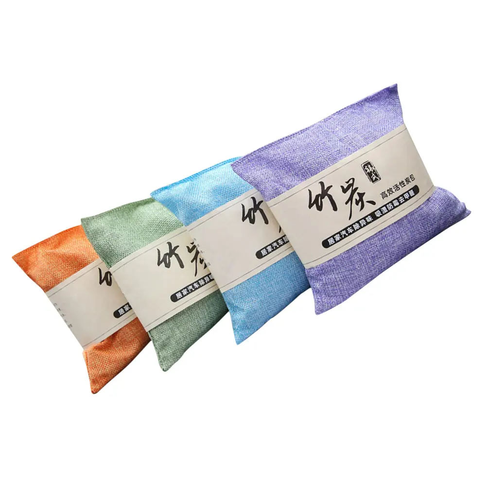 

4pcs Activated Charcoal Bags Bamboo Freshener Odor Absorber Home Closet Deodorizer Remover