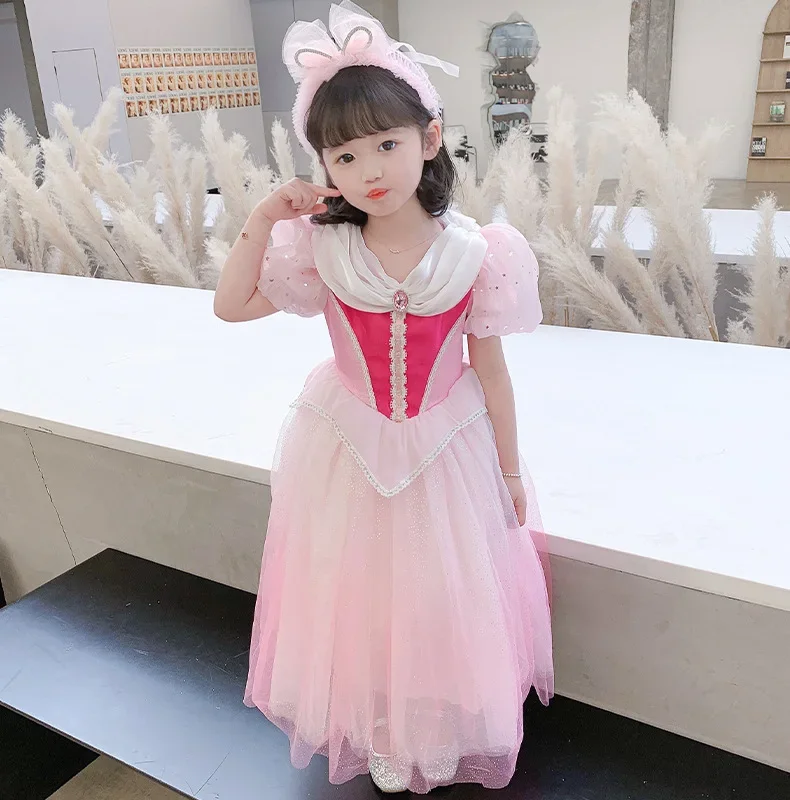فستان صيفي فتاة هدية عيد ميلاد تأثيري حلي ملابس الأطفال الباليه Vestidos حفلة الزي الفتيات فساتين الأميرة رداء fille