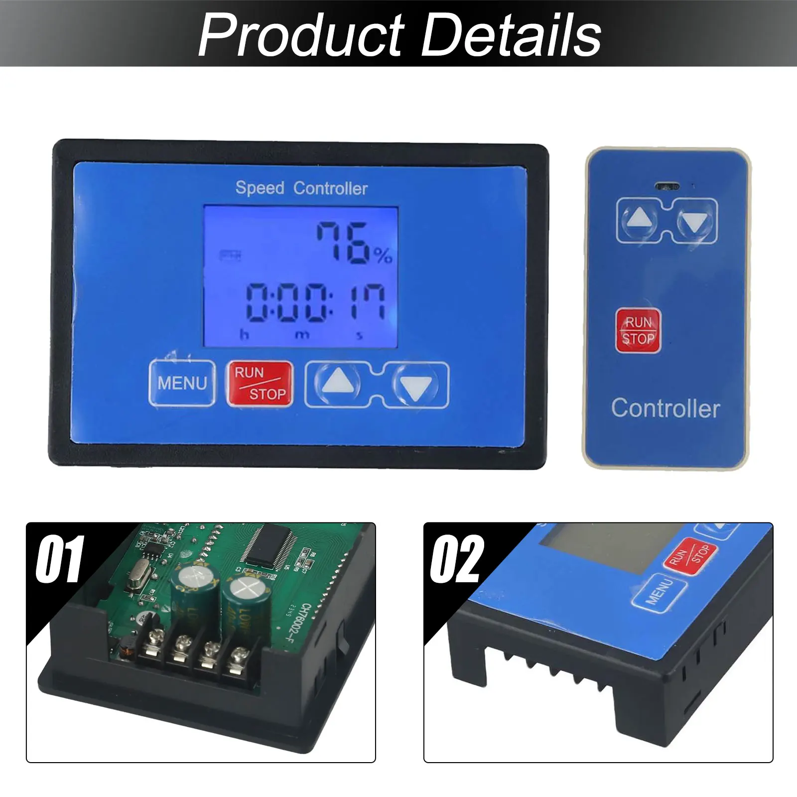 Wired and Wireless Operation of the For PWM Motor Controller allows full control of speed settings in real time