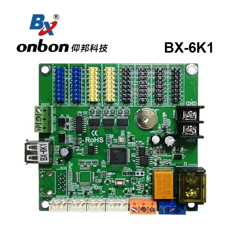 

BX-6K1(RS232) control card replaced the BX-5K1 BX-5K2 for bus display intelligent bus stop and cluster display system