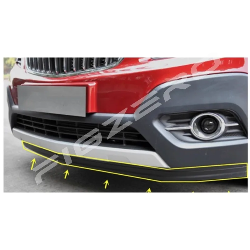 Front Bumper Bar Rubber Strips Lower Air Deflector Trim Strip for Buick Encore 2013 2014 2015 Black New Automobile Part