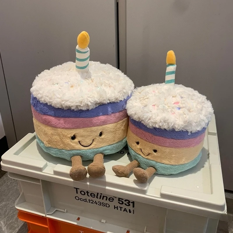 

with tags rainbow cake cute plush gift soothing doll plush toy doll cute creative birthday gift kawaii stuffed plush