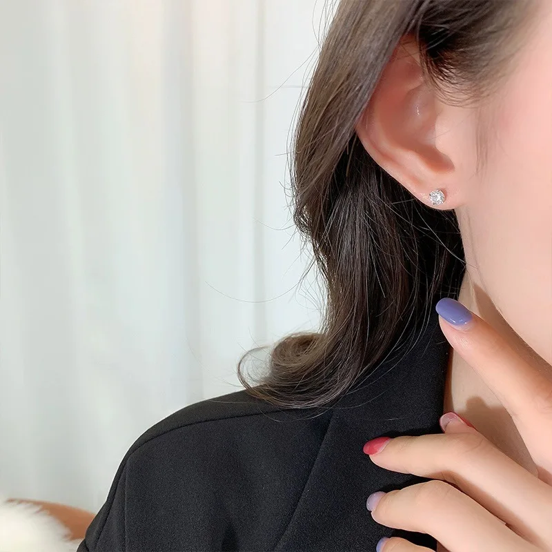 0.1-3 Carat Moissanite Stud Earrings for Women Men D Color Lab Diamond Earring 925 Sterling Silver Ear Piercing Jewelry Brincos