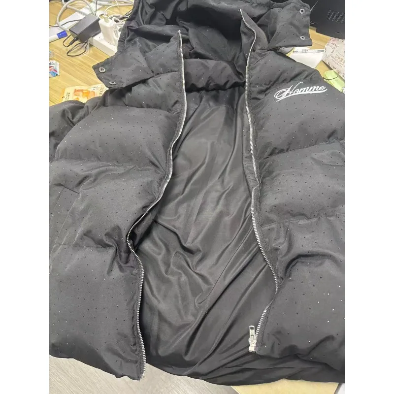 سترة مبطنة للرجال معطف دافئ سميك على الطراز الأمريكي القديم بسحاب ملابس خارجية غير رسمية ملابس الشارع موضة هاراجوكو شتاء جديد #5