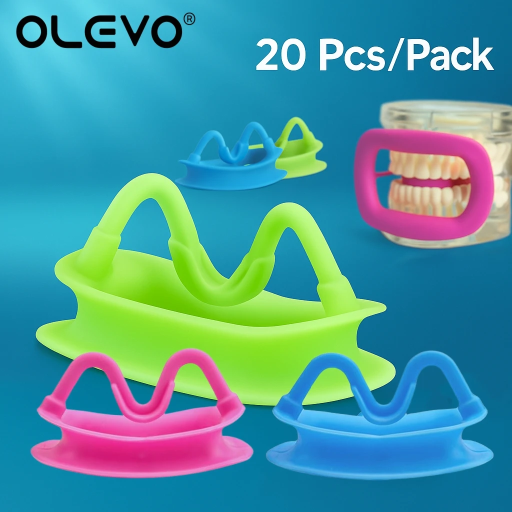 20pcs Dental Mouth Opener Soft Silicone Intraoral Support Bite Pad 3d Orthodontic Cheek Retractor Dental Teeth Whitening Tools