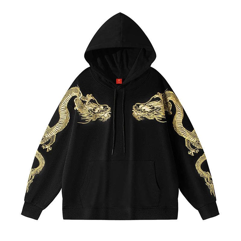 2023 Chinese Style Retro Over The Shoulder Embroidery Hoodies & Sweatshirts, Men Women Couples Casual Outwear Coat Jacket Tops