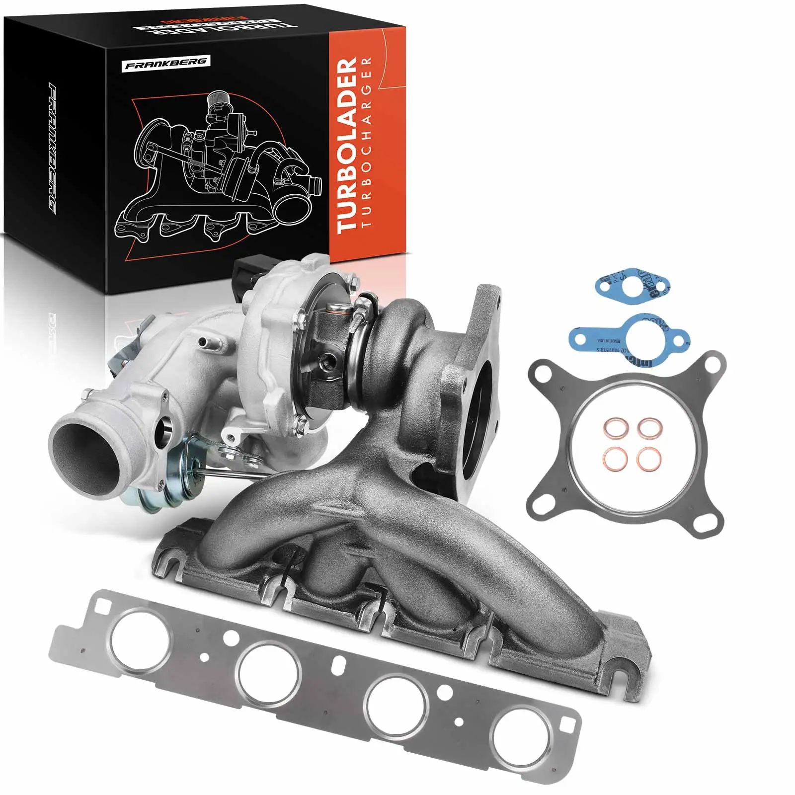 Frankberg 1x Turbo Uitlaatspruitstuk voor VW Golf Passat Audi A3 Sportback TT Roadster Seat Altea XL Leon Skoda 06F145701G