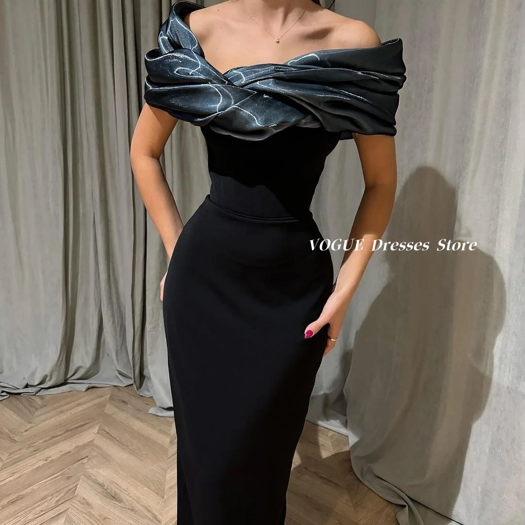 

Mermaid Evening Dresses Saudi Arabia Off Shoulder with Fold Women's Party Dresses فساتين سهرة vestidos de fiesta Customized