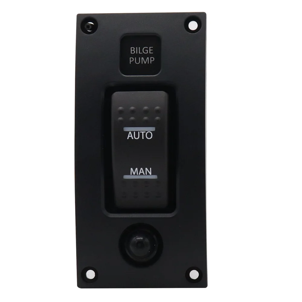 Panel de interruptor de bomba inferior impermeable, 12-24V, interruptor de bomba, alarma, Panel de Control de limpieza de cubierta de barco para