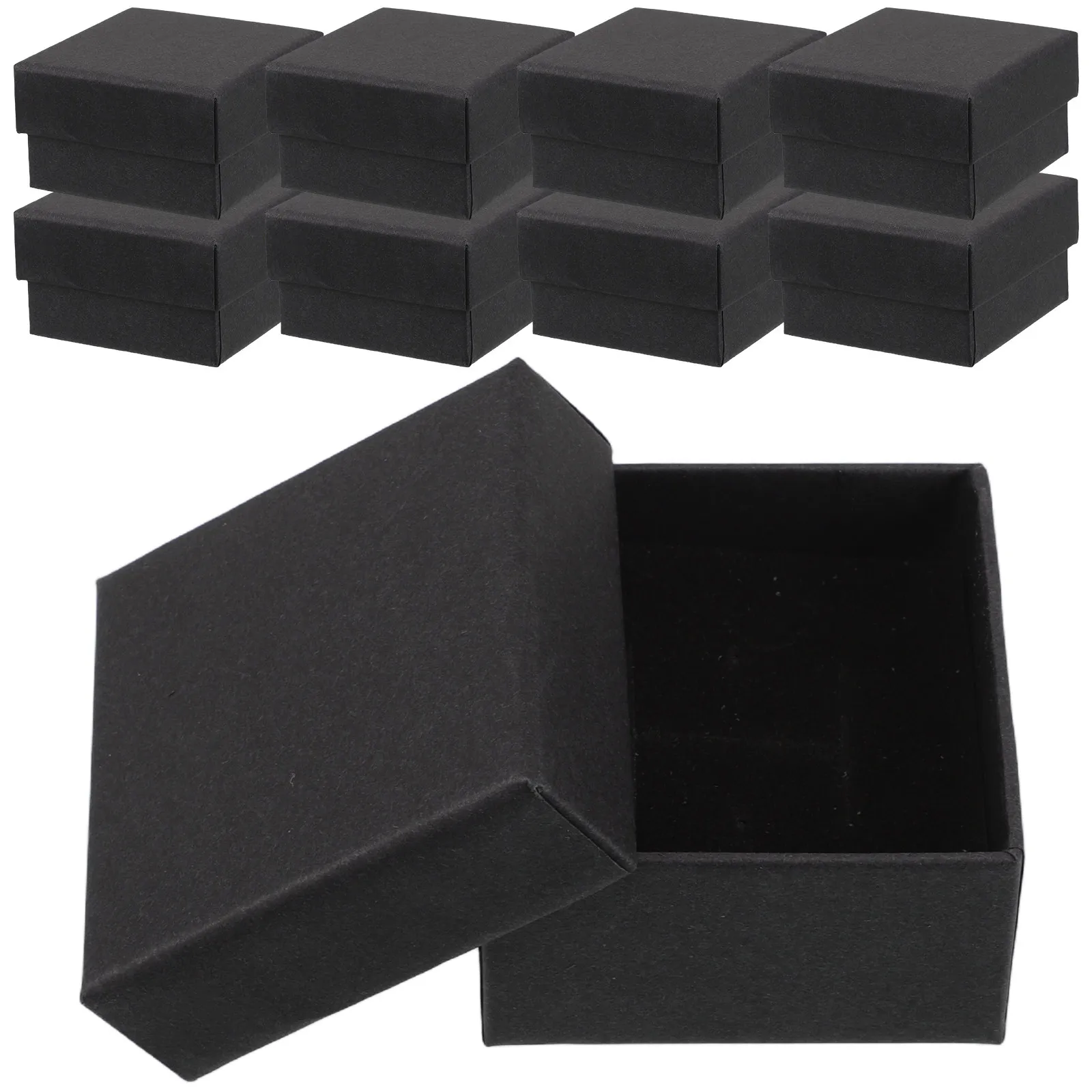 10Pcs Sophisticated Paper Jewelry Packaging Boxes Ring Earring Necklace Bracelet Storage Display Case Ideal Present Box