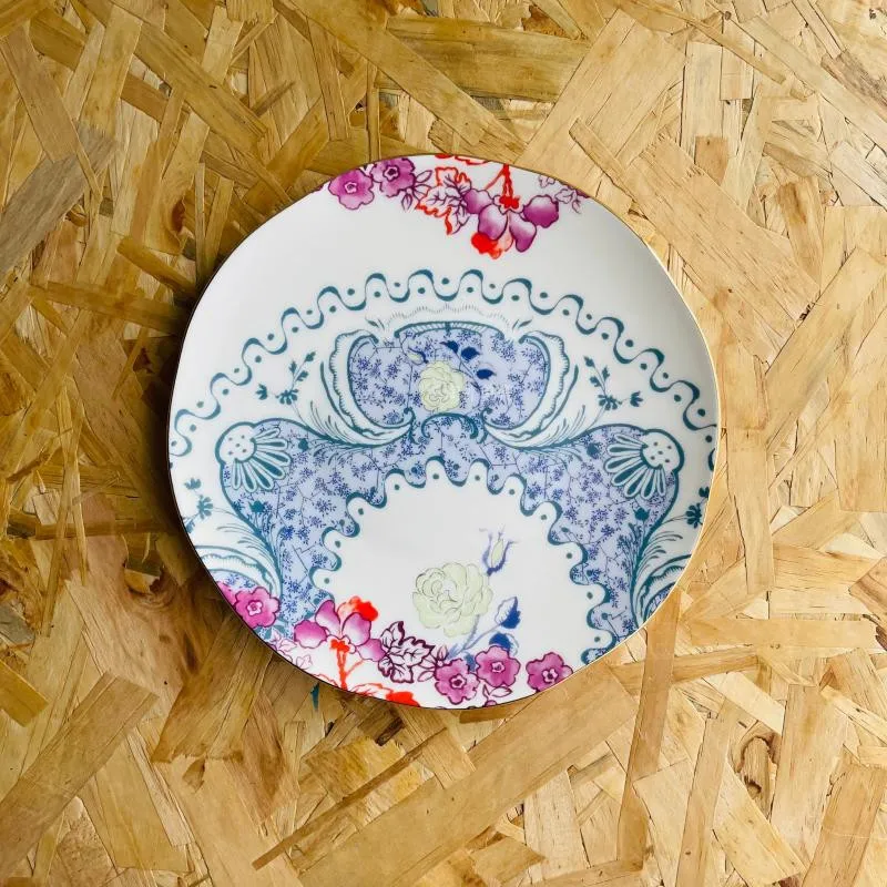 

British retro gilded light luxury bones exquisite European diplomatic bones Chinese board love flower decorative board