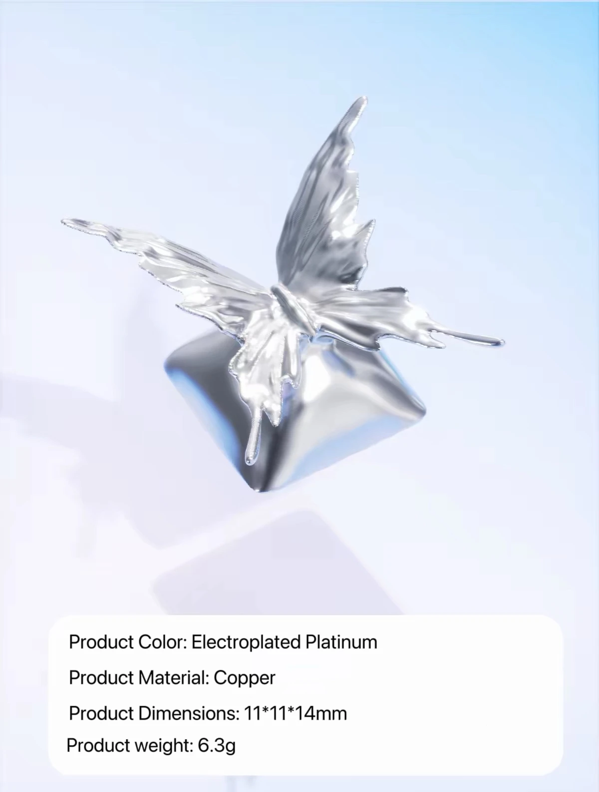 Original butterfly keycaps, personalized keycaps, ESC metal keycaps, single cross shaft.