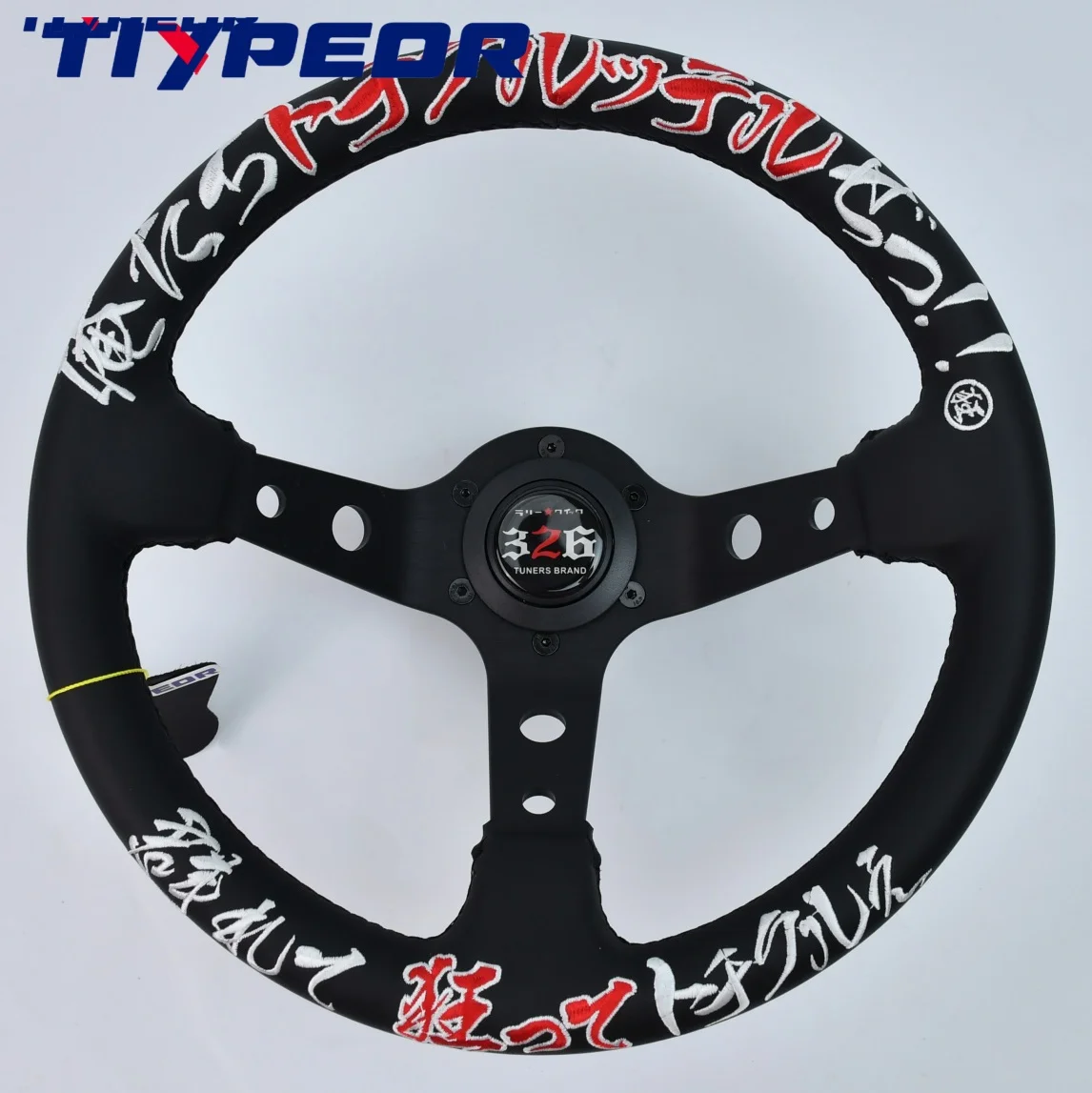 Tiypeor classic Drift Universal Racing Volantes JDM 326 Power Leather Car Steering Wheel with Accessories