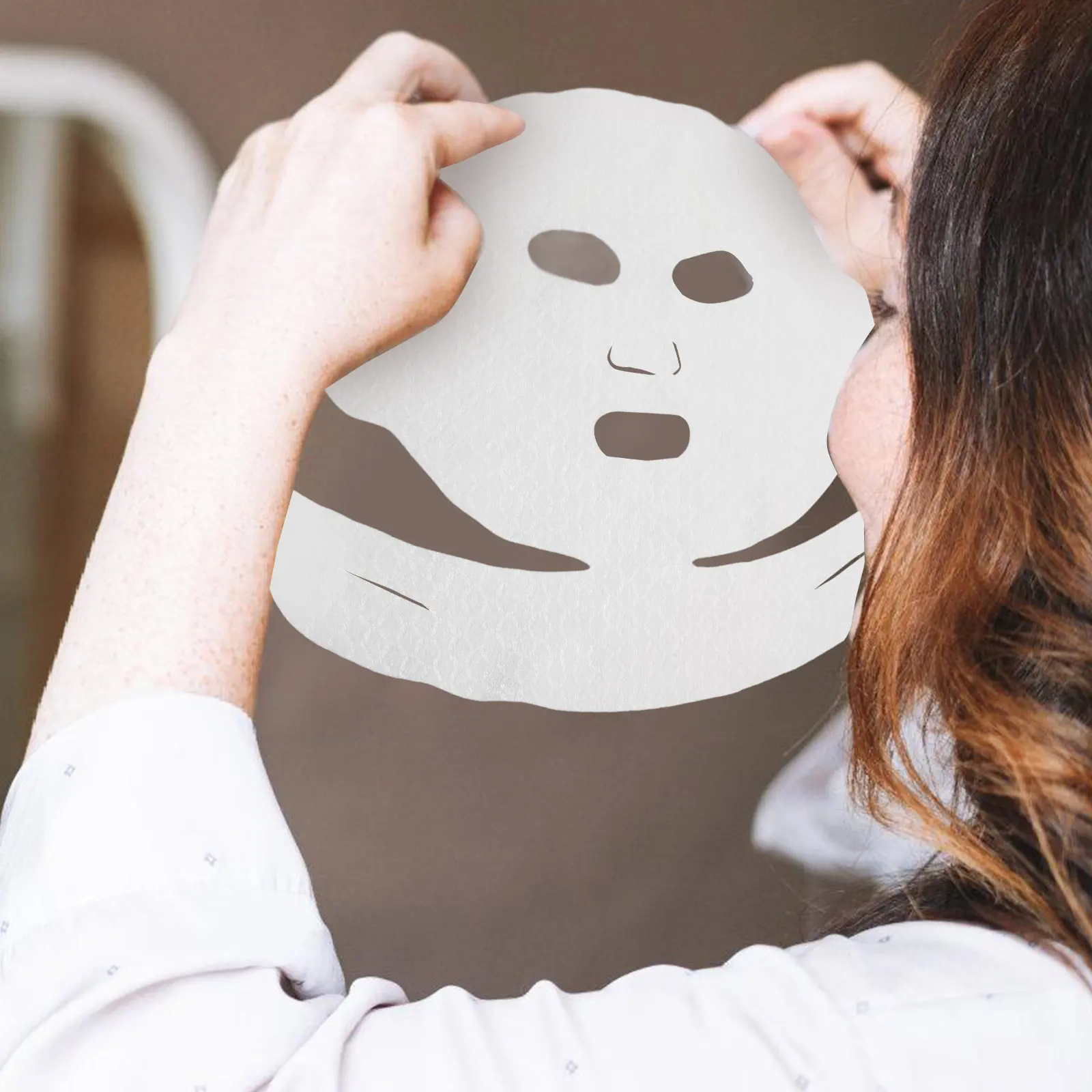 

50 шт. увлажняющих масок для лица V-образной формы, готовые к использованию, из нетканого материала, для ухода за кожей лица