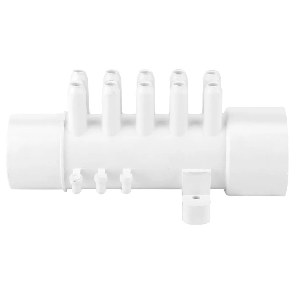 Bubble Jet Fitting 10-port Spa Air Blower High-quality PVC Construction User-friendly Installation Spa Air White