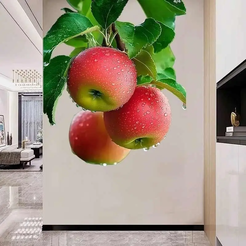 Apple Wall Stickers Kitchen Decoration Dining Room Living Room Cabinet Refrigerator Home Decoration Waterproof Decals S619