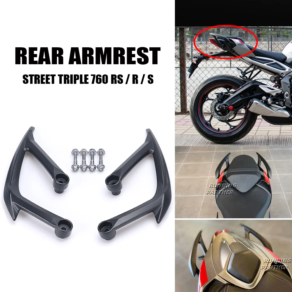 

NEW Motorcycle Passenger Rear Armrest Grab Handle Seat Hand Handle Grab Bar For Street Triple 765RS 765R 765S 765 RS R S