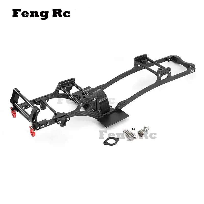 

Carbon Fiber LCG Chassis Kit Frame Rail V2 Gearbox Skid Plate Bumper Set for Axial SCX10 1/10 RC Crawler Car DIY Upgrade Parts