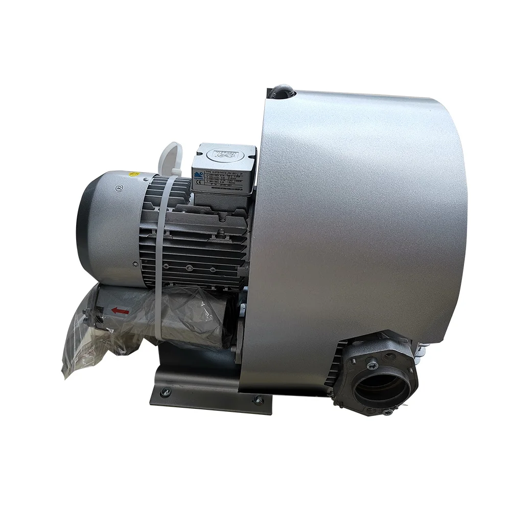 High Quality 3hp 2.2kw Two Stage High Pressure Ring Blower For Dust Collector