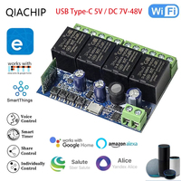 4CH Smart Wifi Switch Smart Relay Module DC 5V 12V 24V 48V Wireless Switch Timer Phone Remote Control For EWeLink Google Home
