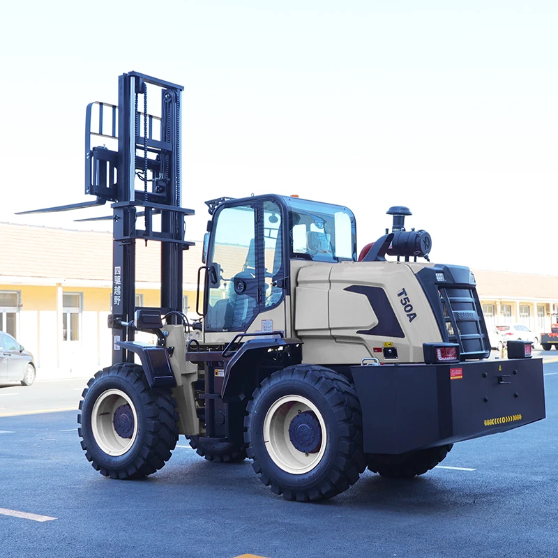 Chinese Four Wheel 6 Tons 7m Lift National IV Emission All-Terrain Mini Diesel off Road Forklift